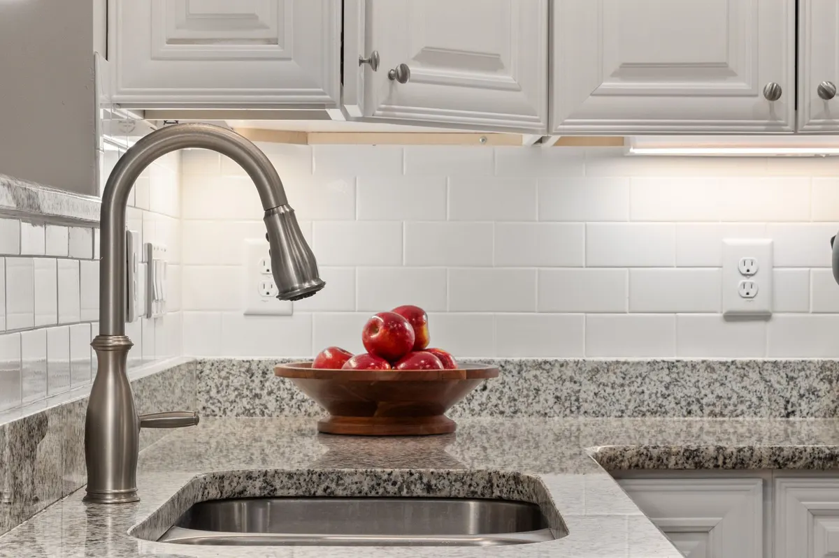 styled stone countertop riser lazy susan kitchen counter decor