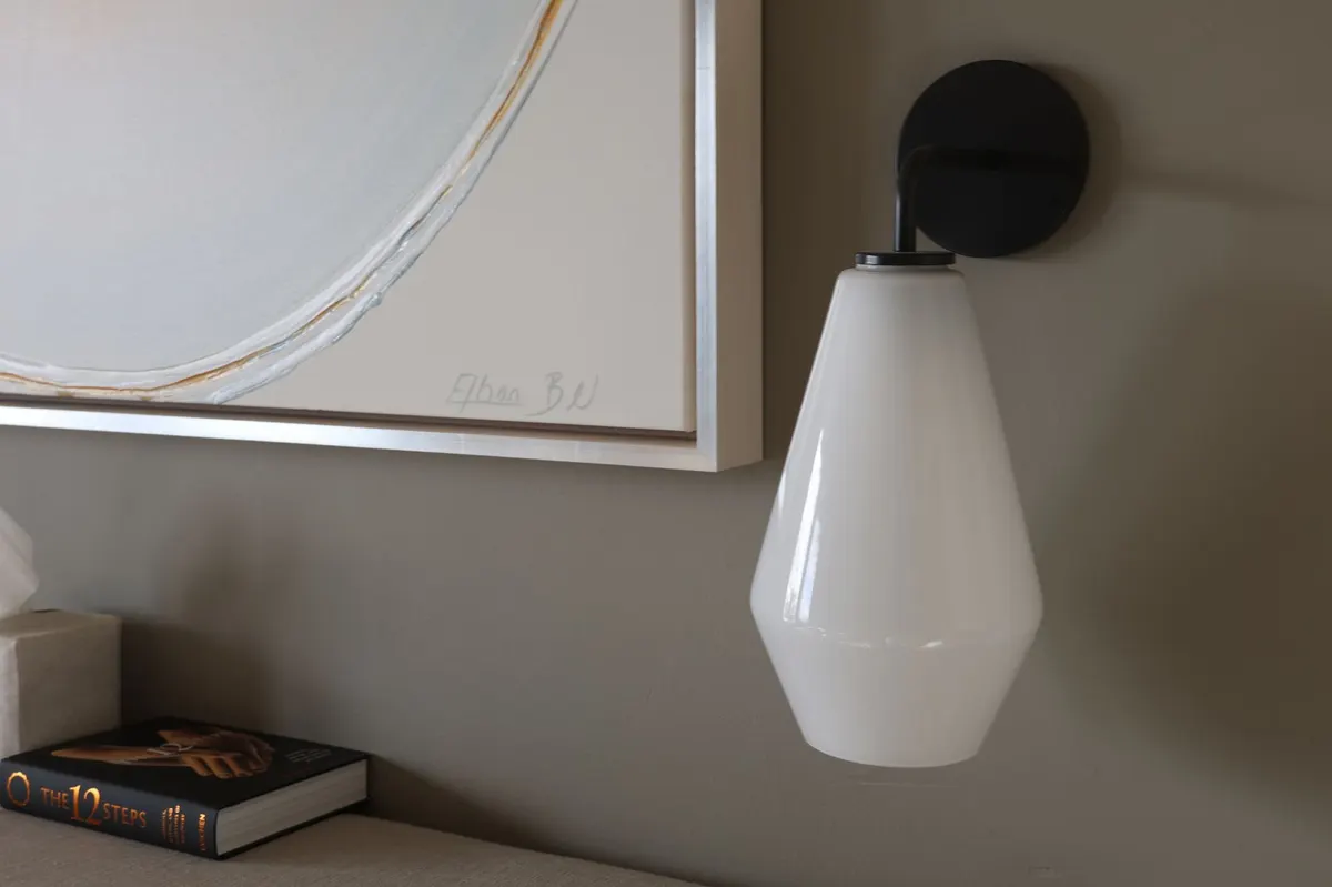 vintage english wall sconce candle flickering living room