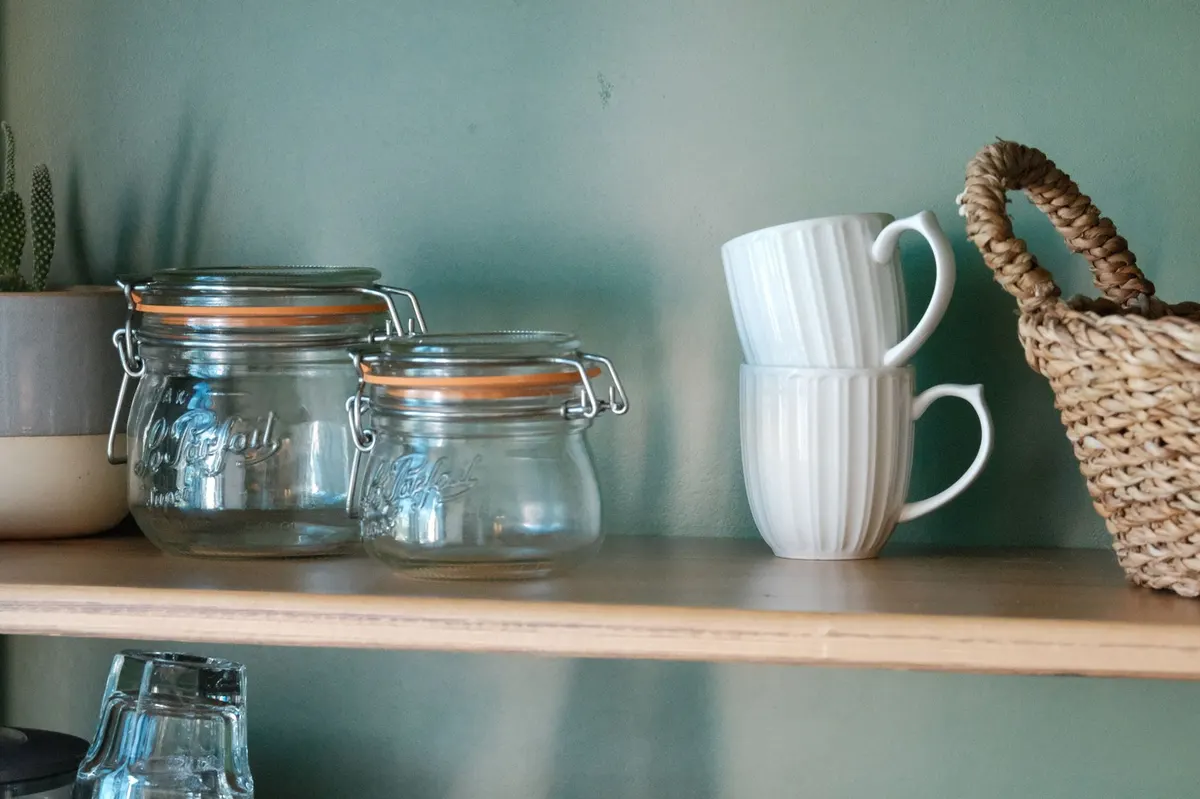 vintage style kitchen styling tea kettle stove