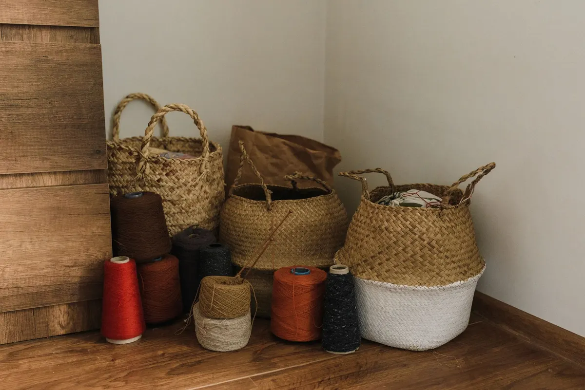 wicker storage baskets