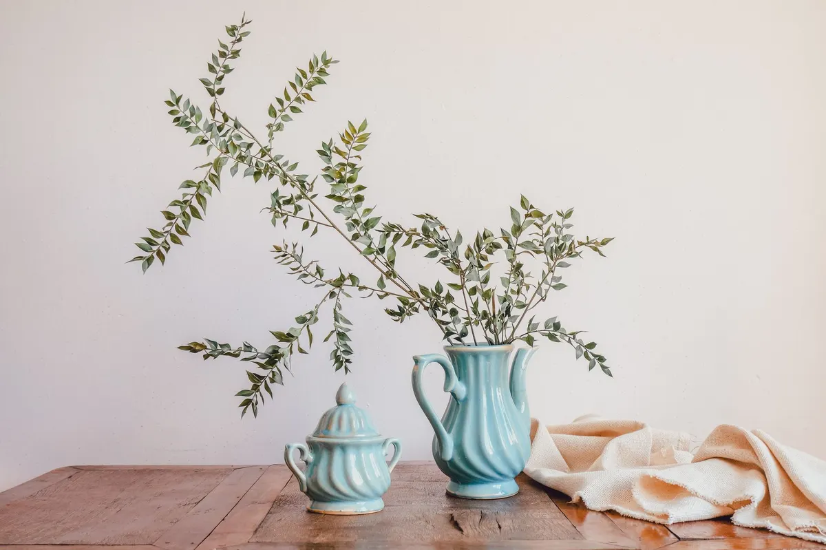 autumn branches ceramic vase table